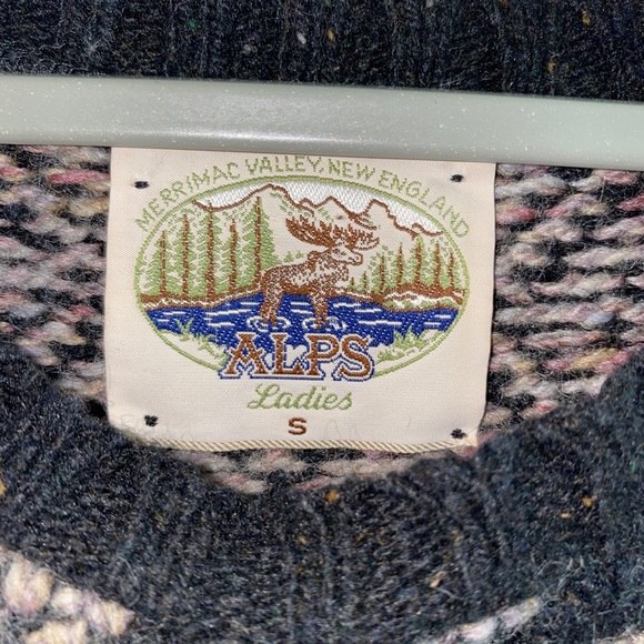 Vintage outdoorsy New England alps ladies small grandpa style super warm sweater - Picture 2 of 2